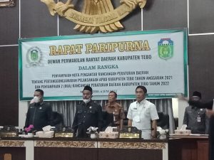 DPRD Tebo Gelar Rapurna, LPJ APBD 2021 dan Ranperda 2022