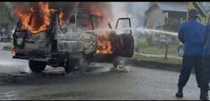 Mobil Kijang Super Terbakar di Tebo, Gegara Menyalin BBM Kedalam Jerigen