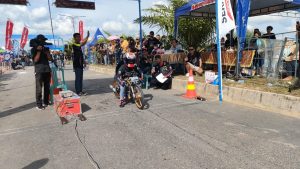 Pembalap Cantik Asal Pekan Baru Goyangkan Suwarnadwipa Muara Bungo