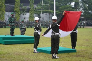 Korem 042/Gapu Gelar Upacara Bendera 17-An, Irup Sampaikan Amanat Kasad