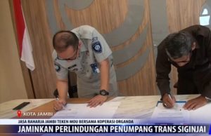 Trans Siginjai Tanda Tangan Kerja Sama dengan Jasa Raharja