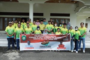 Mashuri Lepas Kontingen Kormi Bungo Ikuti Fornas VI di Sumsel