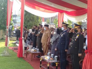 Puncak Hari Bhayangkara Ke 76, Polres Bungo dan Forkompinda Ikuti Upacara Secara Virtual