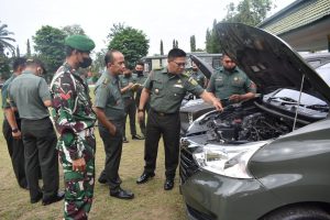 Korem 042/Gapu Gelar Apel Kelengkapan Kendaraan DInas