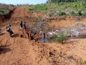 Komsos Dengan Petani, Serda Riduan Beri Motivasi Rawat Kebun Ikuti PPL