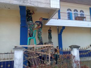 Satgas TMMD Ke 114 Kodim 0417/Kerinci Melaksanakan Pengecatan Masjid