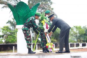 HUT Ke-77 TNI, Kodim 0416/Bute Gelar Upacara Ziarah Nasional di TMP Satria Negara