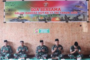 Di Hari Ulang Tahun Ke -77, Kodim 0416/Bute Gelar Doa Bersama