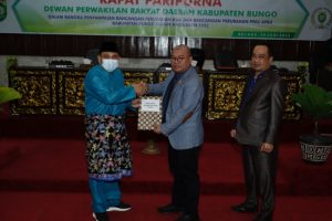 Bupati Bungo Hadiri Rapurna Rancangan Perubahan KUA Dan PPAS Tahun Anggaran 2022