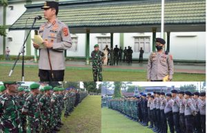 Kapolda Jambi Pimpin Apel Gabungan TNI – Polri di Makorem 042/Gapu