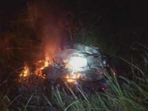 Motor dan Gerobak Pedagang Bakso Keliling Terbakar