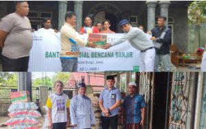 Pasca Banjir di Dusun Bedaro, PT.SKU Salurkan Bantuan Sosial 1,5 Ton Beras