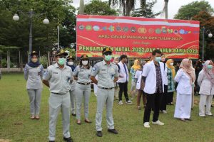Dukung Operasi Lilin Nataru 2023, Kepala Cabang Jasa Raharja Jambi Ikut Apel di Lapangan Kantor Gubernur Jambi