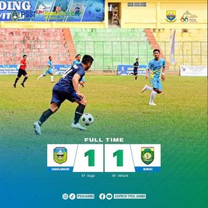 Laga Lanjutan Tim Bungo Imbang 1-1 Atas Sarolangun
