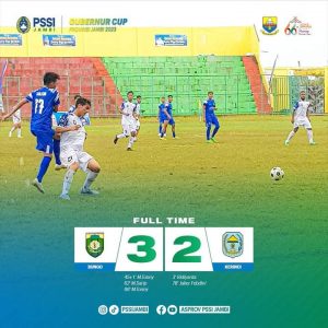 Gubernur Cup 2023, Tim Bungo Berhasil Memetik Kemenangan Perdana atas Kerinci