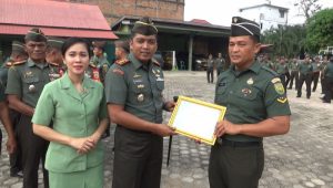 Dandim 0416 Bute Pimpin Korps Raport Penerimaan dan Pelepasan Personel