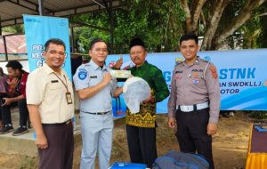 Jasa Raharja Bersama Tim Samsat Tanjab Timur Sosialisasikan Pasal 74 UU 22 Tahun 2009
