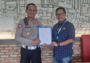 Jasa Raharja Bersama Kasat Lantas Polres Jambi Komit Beri Edukasi Wajib Lunas SWDKLLJ Bai Masyarakat