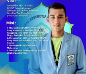 Agung Setia Budi, Putra Batang Bungo Terpilih Sebagai Presiden BEM IAI Yasni Muara Bungo