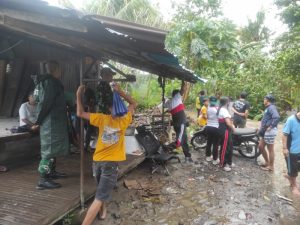 Letkol Armen Turun Gunung di Lokasi Pasca Bencana Kali Unda   