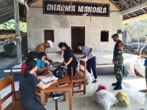 Babinsa Tusan Optimalkan Program Bank Sampah