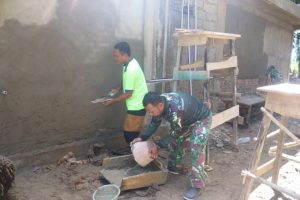 Satgas dan Warga Berjibaku Selesaikan Rehab Mushola dan MCK