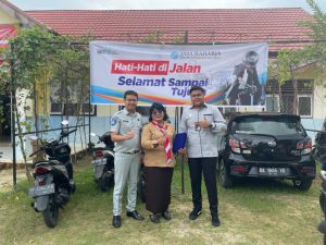 Jasa Raharja bersama Pengajar SMKN 8 Bungo Sampaikan Pesan Hati-Hati Jalan Kepada Para Pelajar