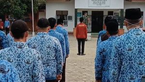 Pimpin Upacara HKN, Danramil 416-07/RB Ajak Aparat Sosialisasi Karhutla