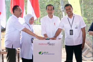 Padukan Konsep Alam, Budaya dan Manusia, Jokowi Groundbreaking Kantor BPJS Ketenagakerjaan di IKN