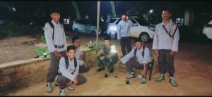 Usai Sholat Tarawih, Praka Galih dan Linmas Patroli Keliling Desa
