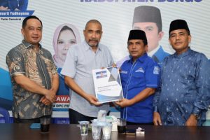 Perdana, Bacalon Bupati Bungo Jumiwan Aguza, Ambil Formulir Partai Demokrat