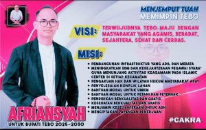 Putra Terbaik Asal Sumay Berjuang Memimpin Tebo, Ini Misi Visinya