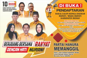 DPC Hanura Bungo Buka Pendaftaran Cakada, Berikut Jadwalnya