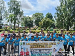 Jumiwan Aguza Hadiri Pelepasan Tim Futsal Bungo Ikut Kejuaraan Gubernur Cup