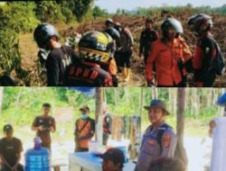 Kapolsek Sumay Iptu Irvan Pane, Pimpin Timgab Tinjau Lahan yang Terbakar