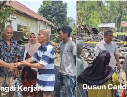 Sambangi  Korban Kebakaran di Dua Lokasi, Bacawabup Maidani Serahkan Bantuan