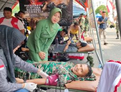 Dandim Letkol Arief Ikut Donor Darah Dalam Rangka HUT TNI Ke-79