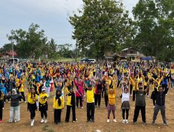Senam Ceria Bersama Agus-Nazar Dihadiri Ribuan Emak-emak Rimbo Ulu