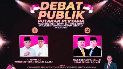 KPU Tebo Akan Gelar Debat Publik Pertama Cabup dan Cawabup Pilkada 2024