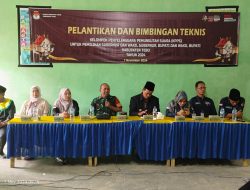 Babinsa Serka Heru Hadiri Pelantikan dan Bimtek Anggota KPPS
