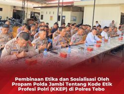Bid Propam Polda Jambi Sosialisasi KKEP di Mapolres Tebo