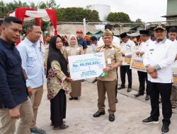 Peringatan Bulan K3 di Kabupaten Bungo, BPJS Ketenagakerjaan Serahkan Santunan
