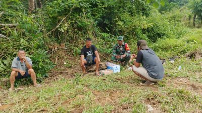 Selain Pembukaan Lahan, Satgas TMMD Lakukan Komsos