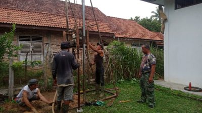 Permudah Warga Mendapat Air Bersih, Satgas TMMD Buat Sumur Bor