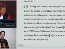 MK Putuskan Sengketa Pilkada Bungo PSU 21 TPS