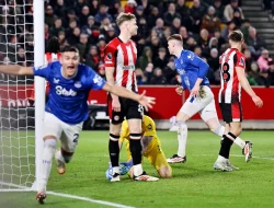 Everton Tahan Imbang Brentford 1-1, Jake O’Brien Cetak Gol Perdana