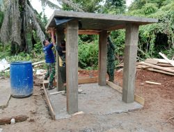 Satgas TMMD Kebut Pembuatan Tower Air untuk Madrasah Nurul Falah