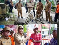 Bupati Tebo Tinjau Banjir di Teluk Lancang, Bantu Warga Terdampak Banjir