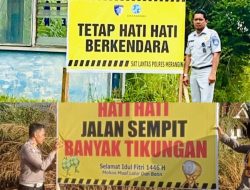 Dukung Operasi Ketupat 2025, Jasa Raharja Cabang Muara Bungo Pasang Spanduk Himbauan