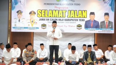 Lepas Calon Jamah Hajri, Ini Pesan Bupati Tebo